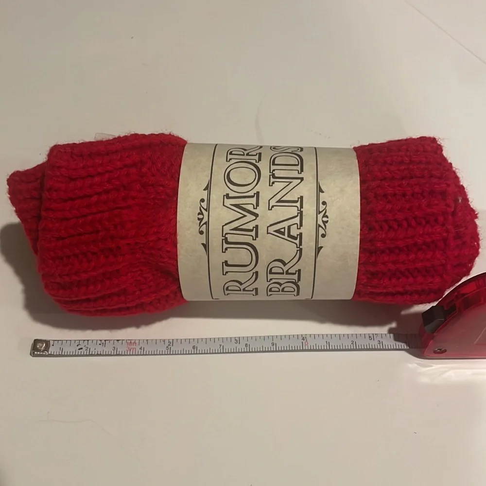 Boot Cuffs Sets 3 Pair Solid Red Creamy Winter White Brand New Knee Crochet Knit
